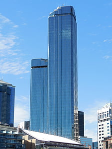 Melbourne, Austrálie, Rialto towers, mrakodrap, Panorama, budovy, Architektura