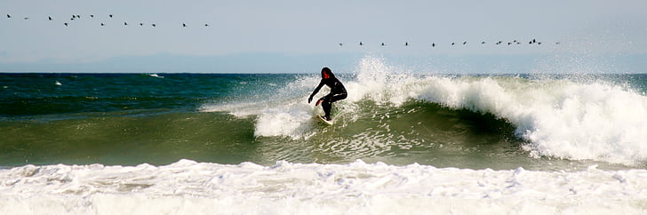 surfer, surfbræt, Surf, surfing, fritid, færdighed, Beach
