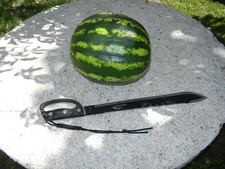semangka, buah, pedang