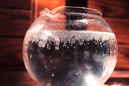 glass, water, bubbles, foam, bubble, container