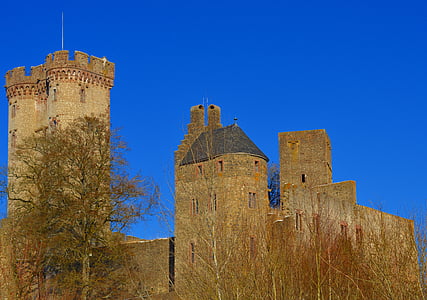 Schloss, Ritterburg, Turm, Schloss Burg, Aussichtspunkt, Burgmauer, im Mittelalter