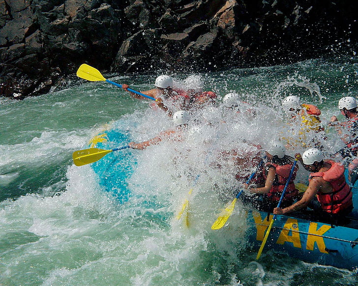 river rafting, fraser river, british columbia, canada, rubber boat, water, sport