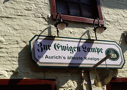 здание, Исторически, Ресторан, старейший в aurich, пить алкоголь, Туризм