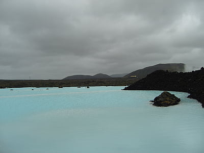 lagon bleu, Islande, turquoise, nature, atmosphériques, eaux, reste