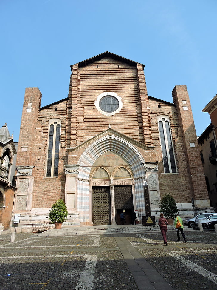 Verona, l'església, plaça, Itàlia, Santa Anastàsia, Monument, arquitectura