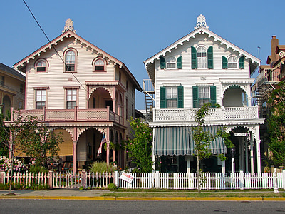 guerny cmhd, Ню Джърси, историческата област, къщи, фронт, екстериор, фасада