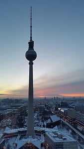 Berlin, Alexanderplatz, TV-torony, Alex, tőke, Landmark, utca-és városrészlet