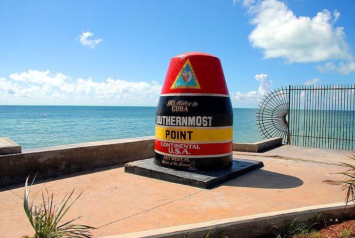 ponto mais meridional, key west, Florida, Sul, do Sul, Marco, Monumento