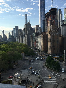Nova Iorque, linha do horizonte, paisagem urbana, Novo, Manhattan, cidade, arranha-céu