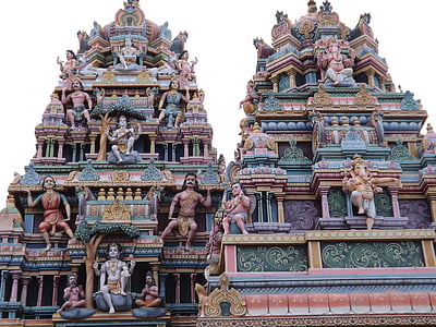 Dekoracja, Hinduizm, religia, tradycyjne, kultury, Tamilski, kovil