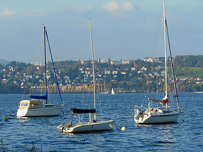 bådene, Bodensøen, vand, sejlbåde, Constance