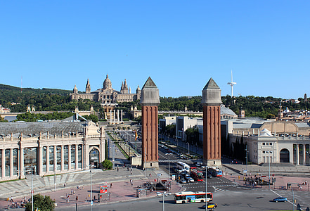 Montjuïc, Nemzeti Múzeum Katalónia művészete, Barcelona, Spanyolország, építészet, híres hely, utca-és városrészlet