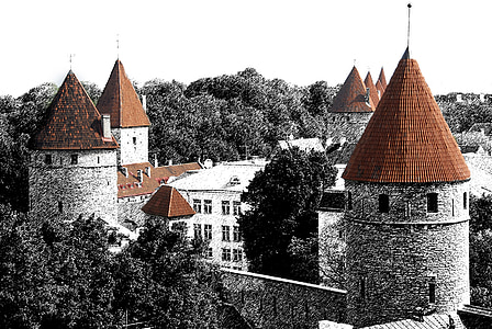 Tallinn, Estland, resor, Östersjön, staden, arkitektur, staden