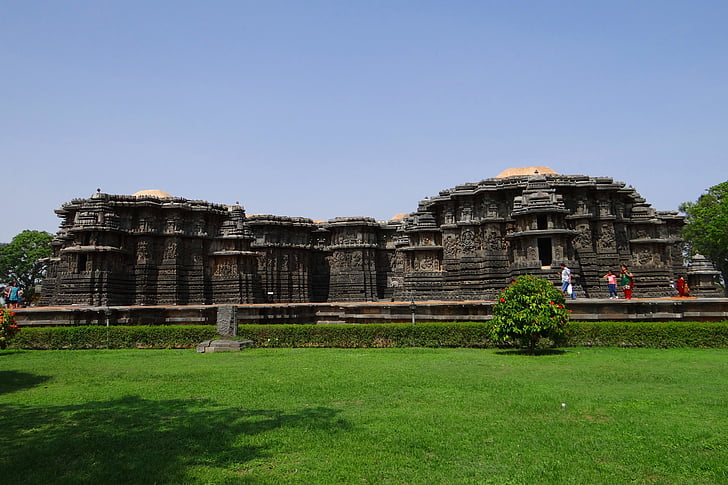 chrám, Hind, halebidu, Petr architektura, náboženství, hoysaleswara chrám, kedareshwar