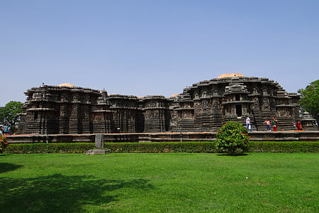 šventykla, induistų, halebidu, hoysala architektūra, religija, hoysaleswara šventykla, kedareshwar