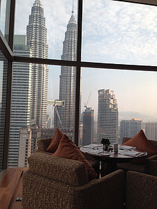 interior, quarto, luxo, Hotel, modo de exibição, Malásia, torres gêmeas