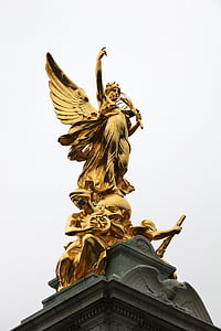 gold, statue, angel, london, golden, united kingdom, england