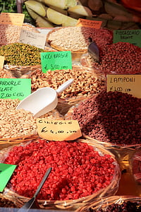 trhu, orechy, ovocie, jedlo, slnečnicové semienka, chutné, Mix