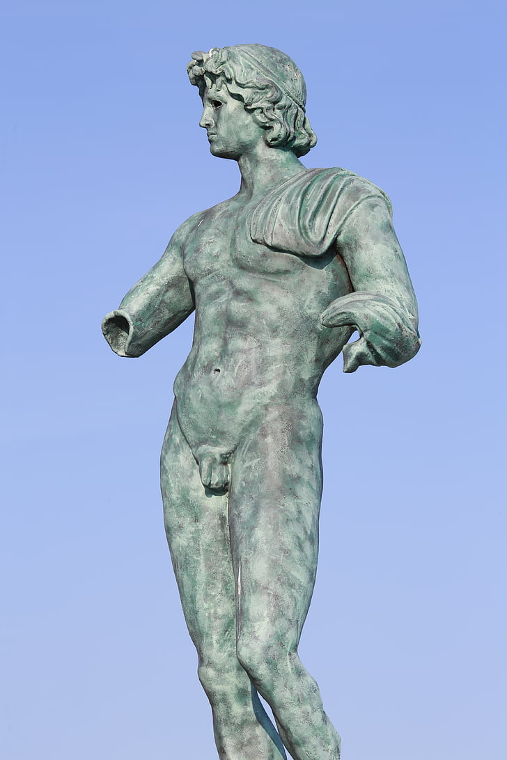 staty, Adonis, Cape i agde, arkeologi, utgrävning, havet, Pierre