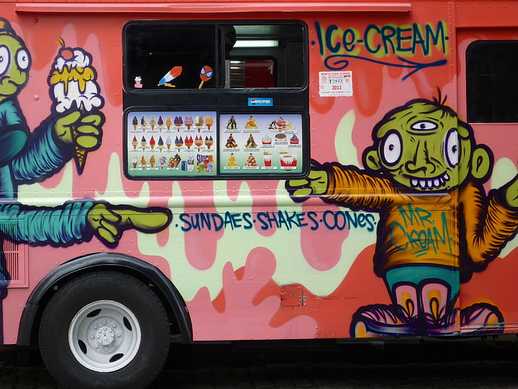 Food truck, ledovec, New york, humor