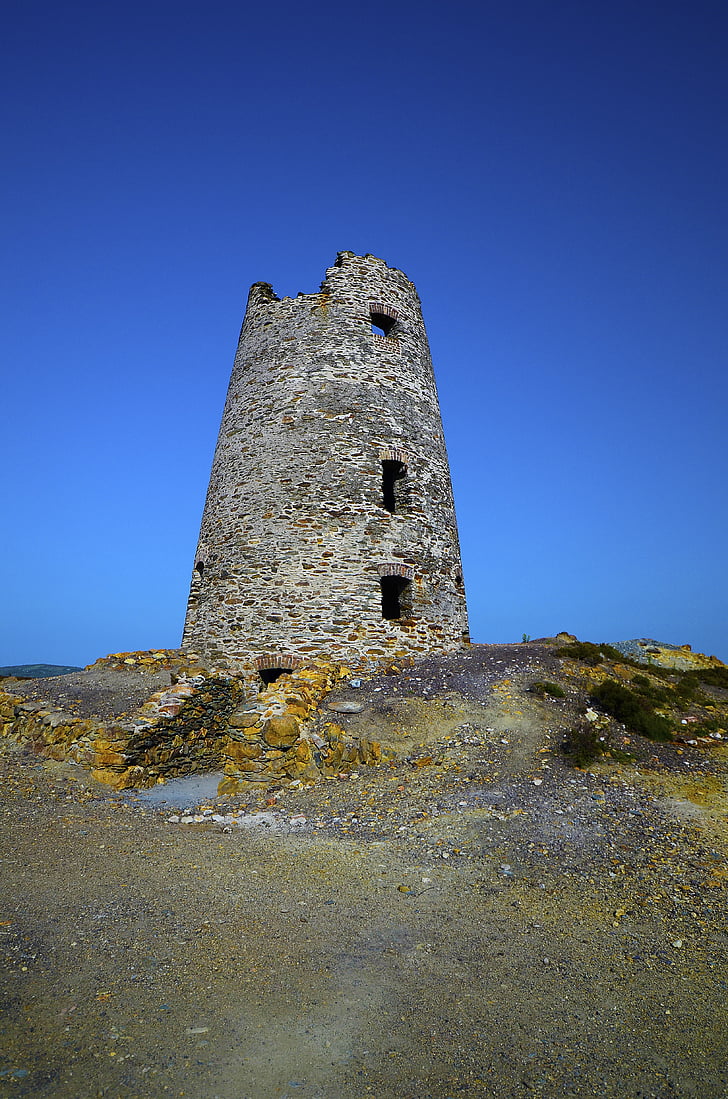 Castle, régi, építészet, kő, torony, North-wales, Isle of anglesey-sziget