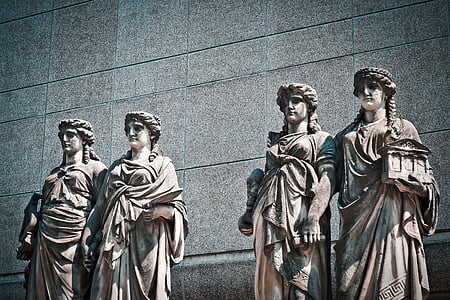 statues, stone, ornament, old, historic preservation, city, historically