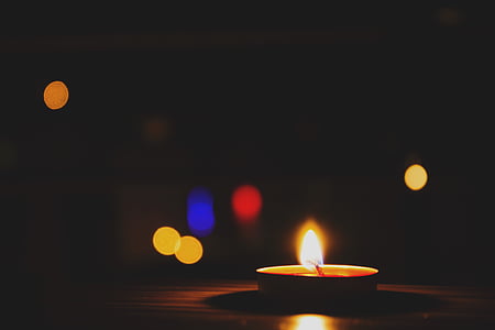 abstract, blaze, blur, bokeh, bright, candle, candlelight