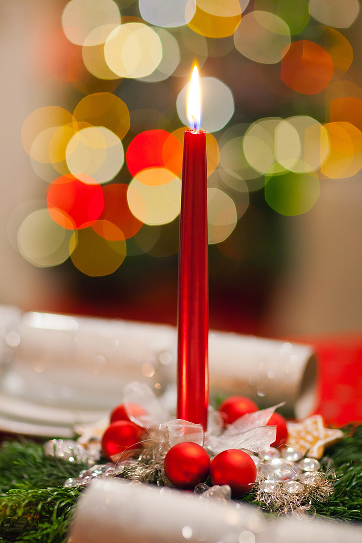 έλευση, κερί, γιορτή, Χριστούγεννα, διακόσμηση, διακόσμηση, εορταστική