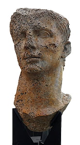 Augustus caesar, Roman, cesarz, Arles, Muzeum, Archeologia, Głowica