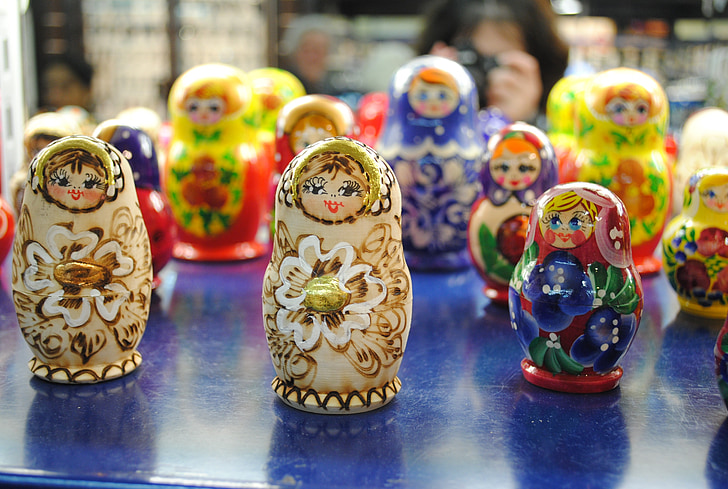 Matryoshka, pop, Russisch, traditionele, Tsjechisch, kleurrijke, handgemaakte