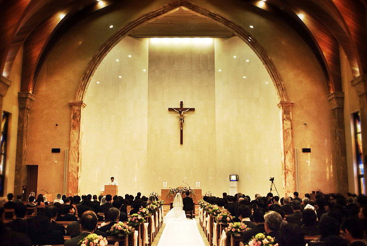 svadba, manželstvo, 教堂