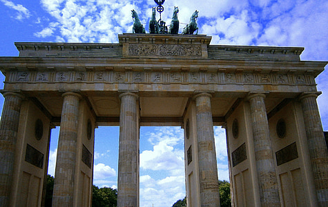 Brama Brandenburska, burst Paryż, Berlin, punkt orientacyjny, Symbol, Historia, budynek