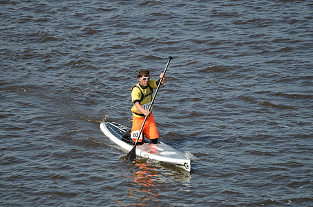 kayak, rafting, canoe, man, boat, adventure, paddling