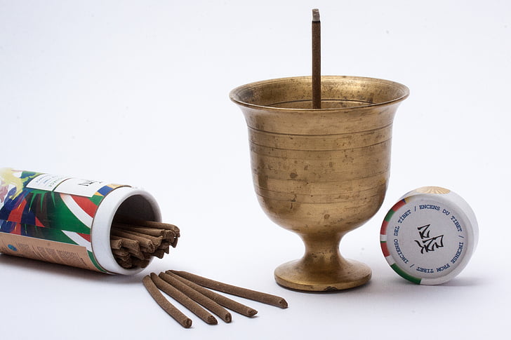 incense, incenses, cup, incense chalice, brass, pack, cardboard