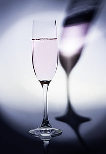 champagne, shadow, light, glass, drinking cup, purple, light and shadow