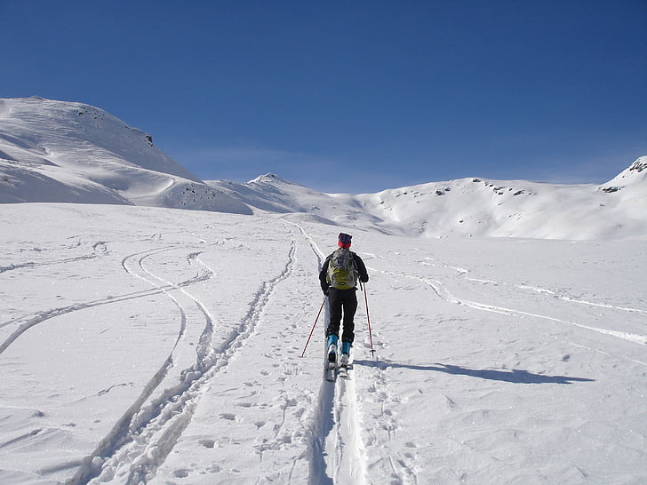 Backcountry-Skifahren, Skitouren, Skifahren, Skitouren-Geher, im freien, Wintersport, Sport