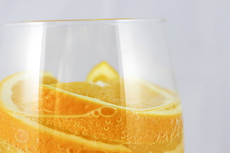 oranges, orange, bubbles, sparkling water, tropical fruit, a glass of, vitamins