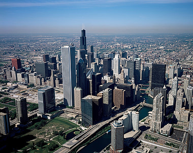 Chicago, cidade, urbana, arranha-céus, paisagem urbana, arranha-céu, Horizonte urbano
