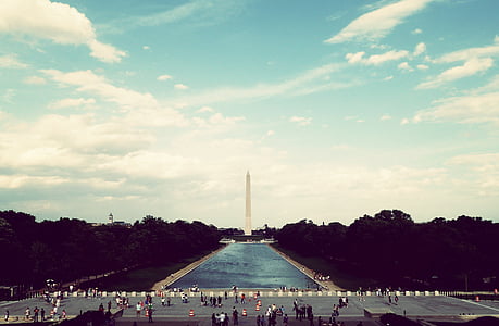 landmark, tourists, united states of america, washington monument, obelisk, famous Place, washington DC