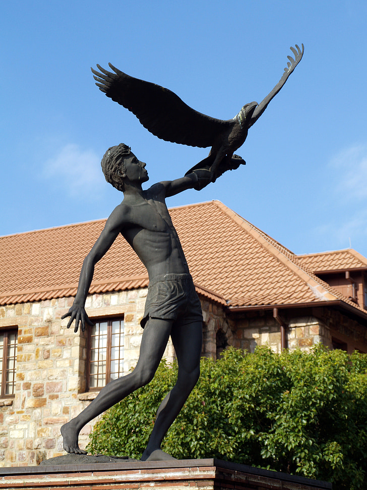 St johns school, Zuid-Afrika, beeldhouwkunst, artistieke, dak, het platform, hemel