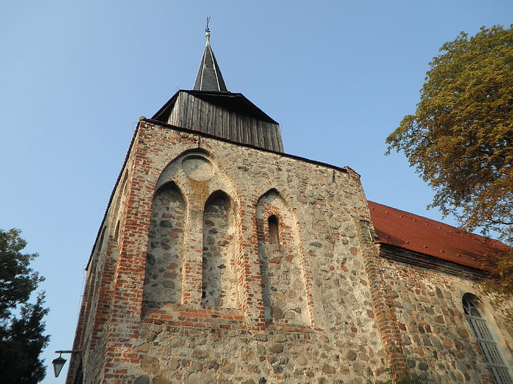 church, feldstein, tower, architecture, building, historically, island of usedom