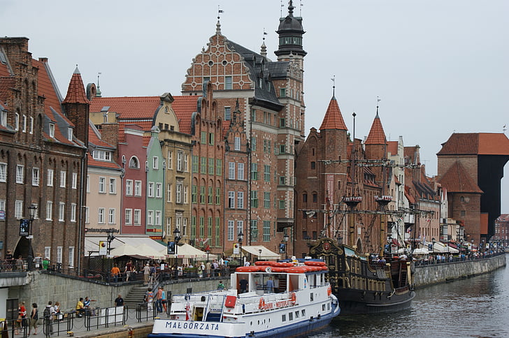 Gdanskas, Dancigo, Lenkija, kelionės, Miestas, senas, pastatas