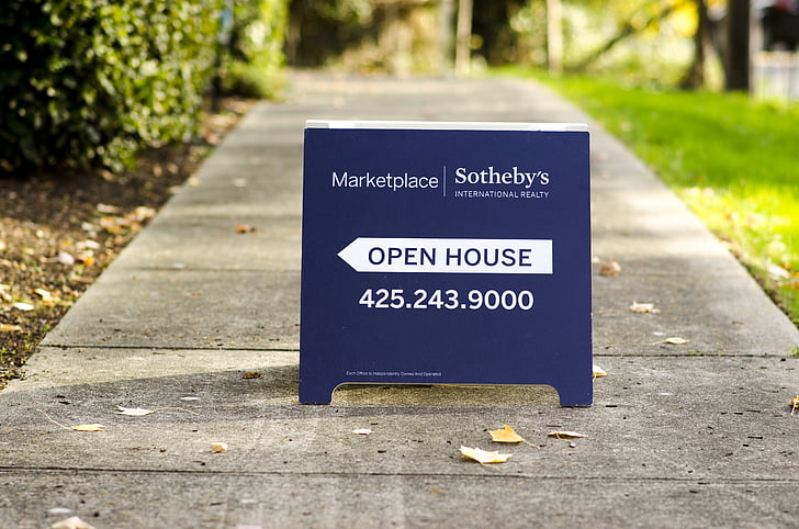 open house, sign, aboard, house, property, estate, selling