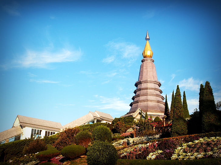 Park, Doi, Inthanon, ozadje, Tajska, Chiangmai, stolp