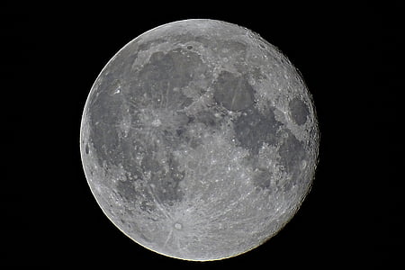 満月, 月, 澄んだ空, スペース ムーンライト