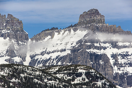 bishops cap, mountain, peak, snow, scenic, landscape, nature