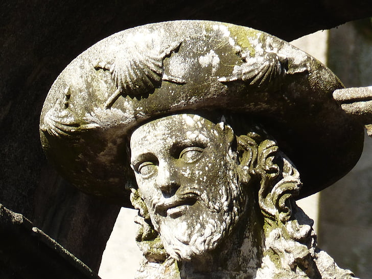 Jakob, Skulptur, Stein, Steinfigur, Santiago Compostela di, Statue