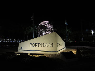 port miami, Miami, nuit
