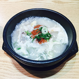 수프, 밥, 돼지고기 수프, 해장국, haejang, 식사, 요리