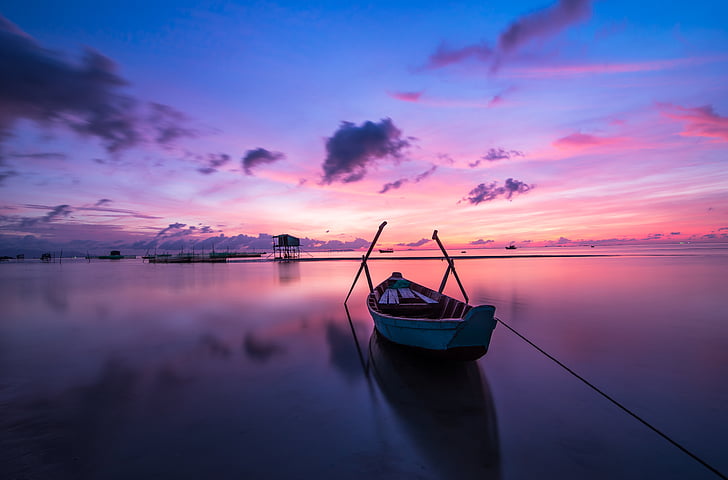 matahari terbit, Phu quoc, Pulau, laut, air, pemandangan, langit